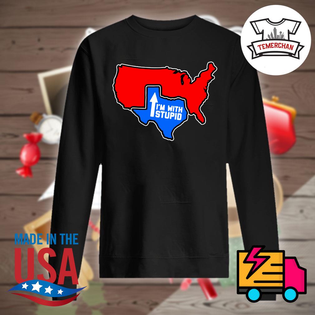 Texas map I'm with stupid s Sweater