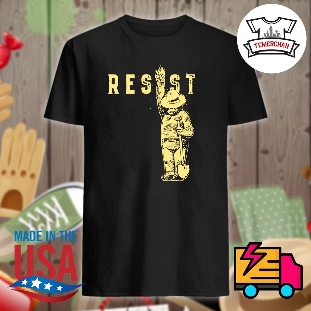 resist t shirt smokey bear