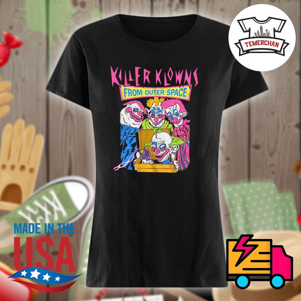 Pizza Box Killer Klowns from outer space s Ladies t-shirt