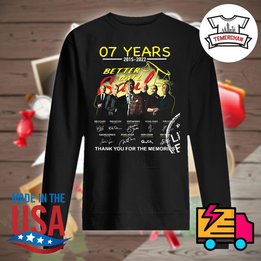 07 years 2015-2022 Better Call Saul thank you for the memories signatures s Sweater