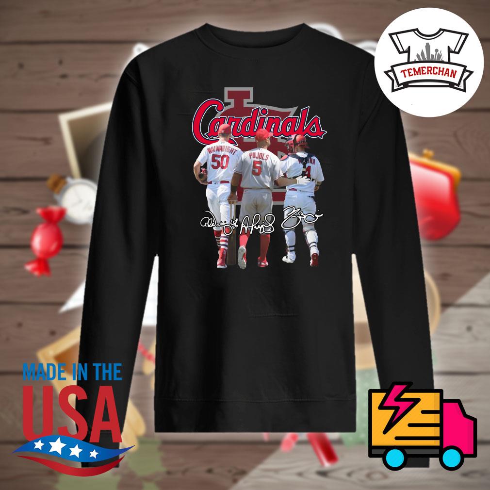 Cardinals Wainwright Pujols and Molina signatures shirt, hoodie