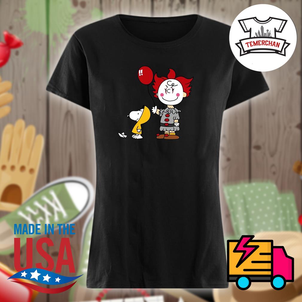 Charlie Brown Pennywise and Snoopy Halloween s Ladies t-shirt