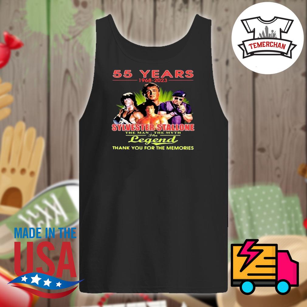 55 years 1968 2023 Sylvester Stallone the man the myth the legend thank you for the memories s Tank-top