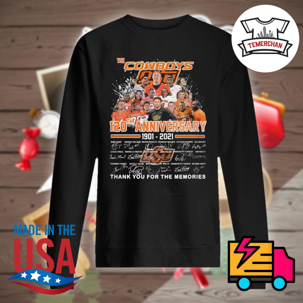 The Cowboys 120th anniversary 1201 2021 signatures shirt, hoodie, sweater,  long sleeve and tank top