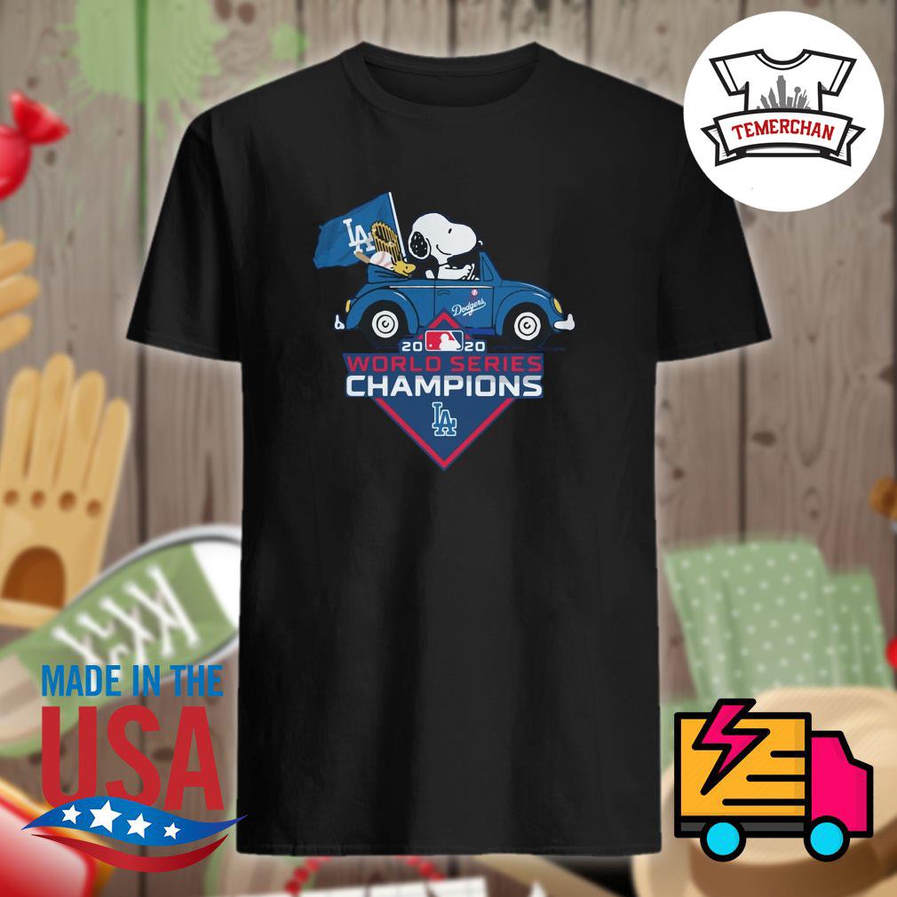 Snoopy and woodstock drive car Los Angeles Dodgers 2020 world series  Champions shirt, hoodie, tank top, sweater and long sleeve t-shirt