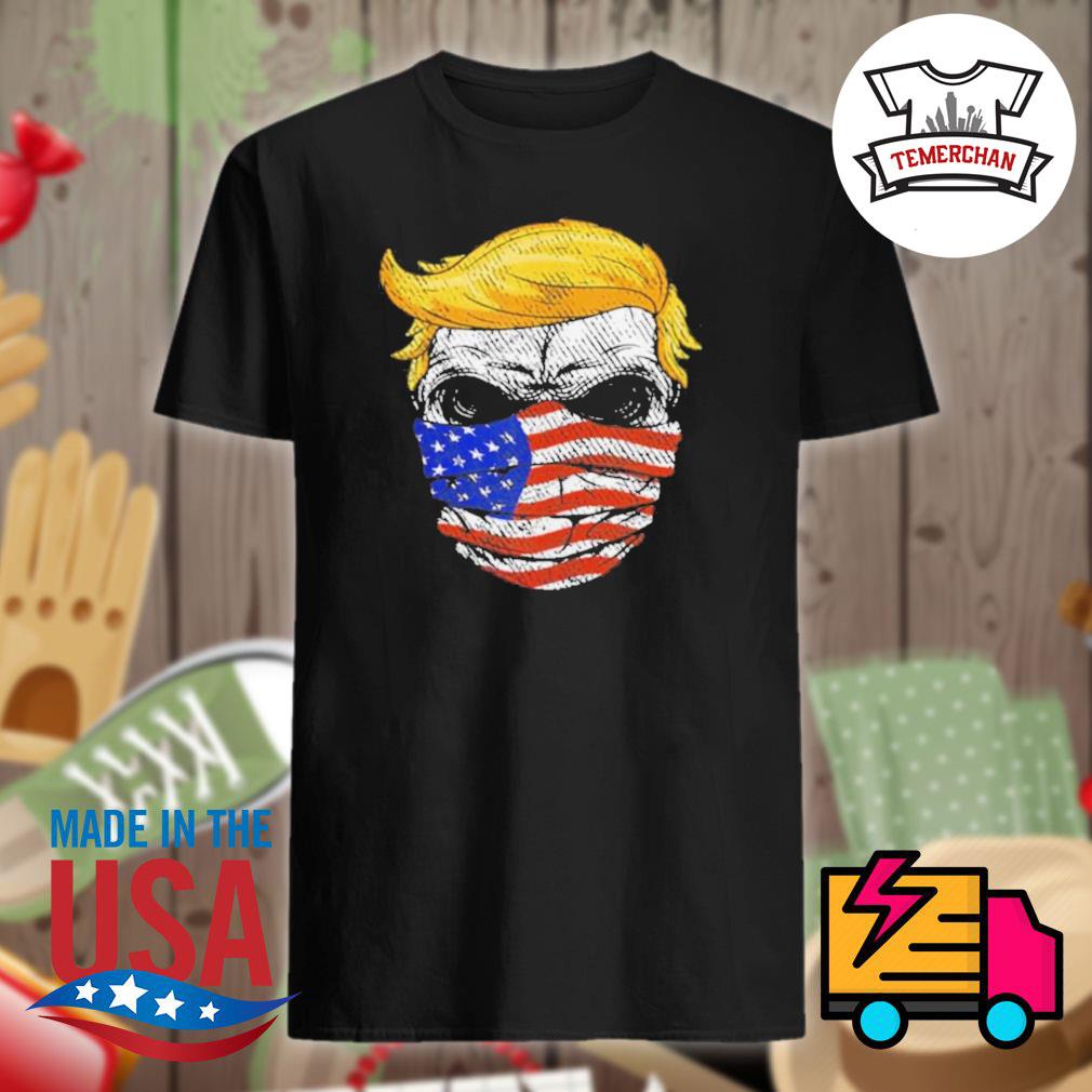 Trump USA Skull US flag mask anti shirt, hoodie, tank top, sweater 