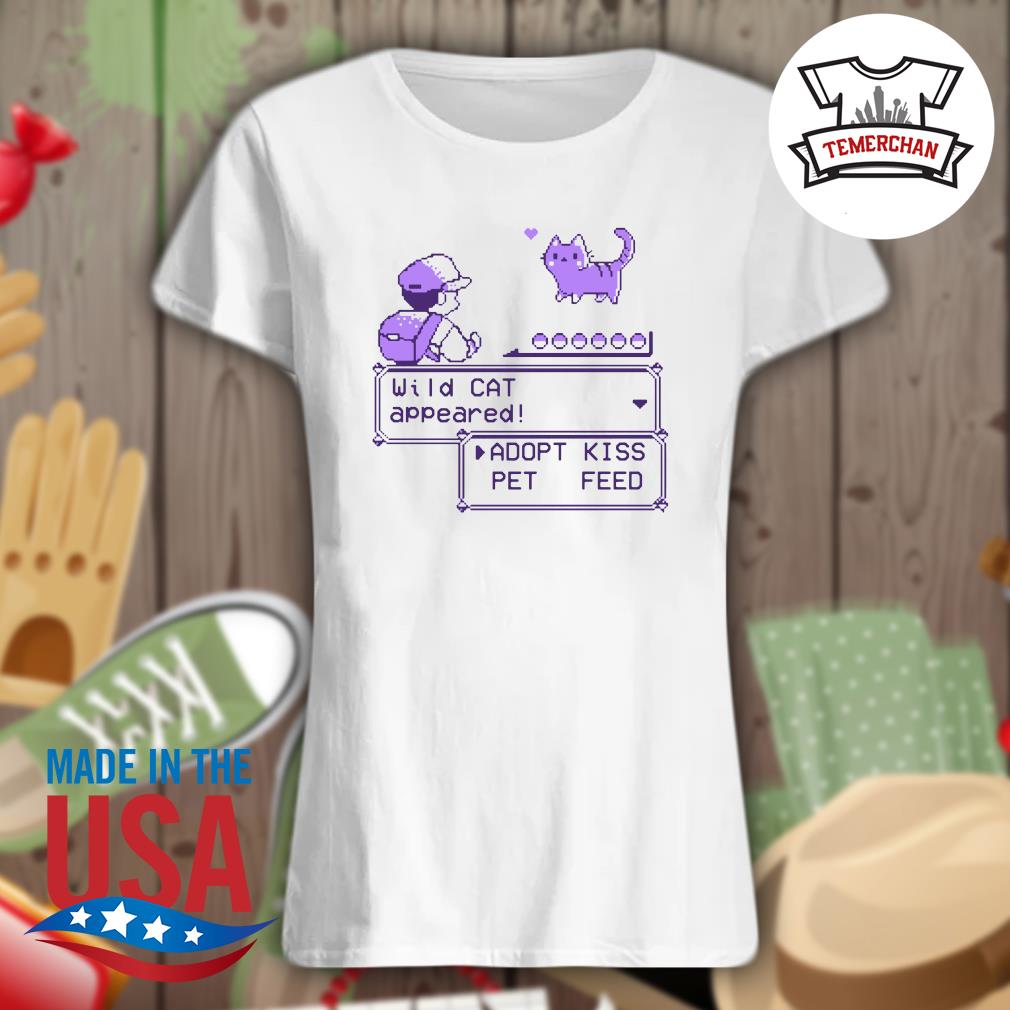 Wild cat appeared Adopt kiss Pet Feed shirt